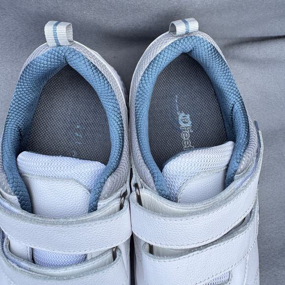 Orthofeet 652 Shoes Mens Size 8 6E XX-Wide White Leather Walking Sneakers - Picture 4 of 8